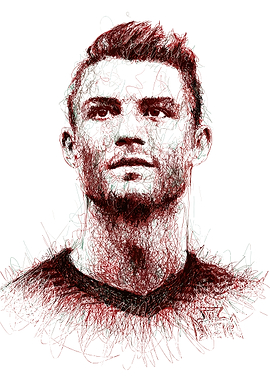 Cristiano Ronaldo Scribble Art