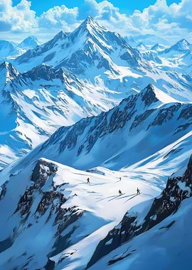 Snowy Mountain Range