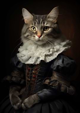 Cat in Renaissance Dress