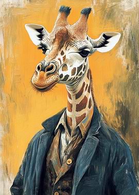 Giraffe in Suit
