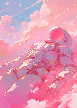 Astronaut in Pink Clouds