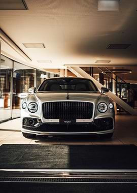 Silver Bentley Flying Spur