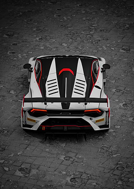 2023 Lamborghini Huracan GT3 EVO 2 - top-down View