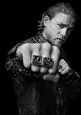 Abstract Portrait in Black and White