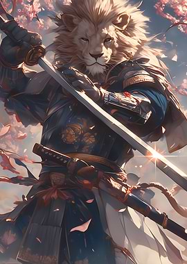 Lion Samurai Warrior