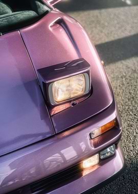 Purple Car Headlight