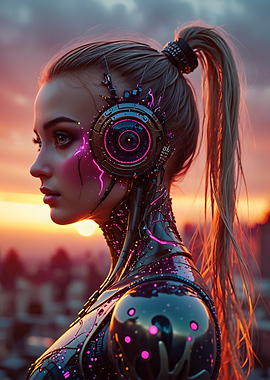 Cyberpunk Female Cyborg