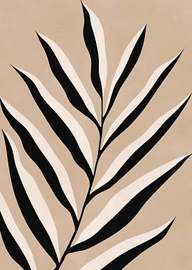 Palm Leaf Minimalist Art