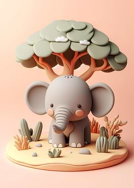 Cute Elephant Claymation
