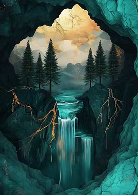 Kintsugi Waterfall Nature