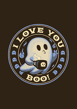 I Love You Boo Funny Ghost