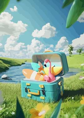 Summer Vacation Suitcase