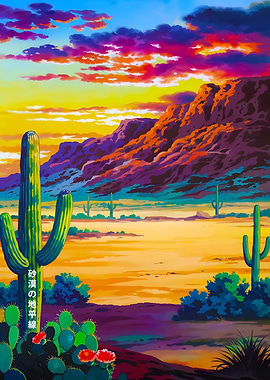Desert Sunset Landscape