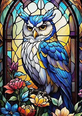 Stained Glass Owl