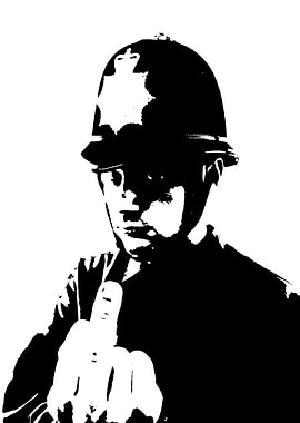 Policeman Middle Finger