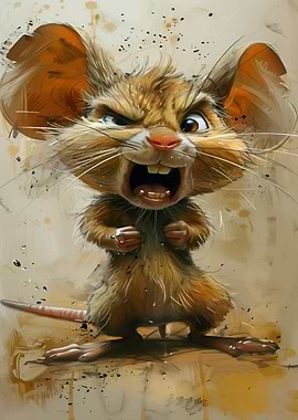 Angry Mouse Illustration