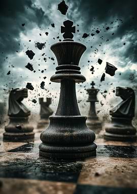 Chess King in Storm