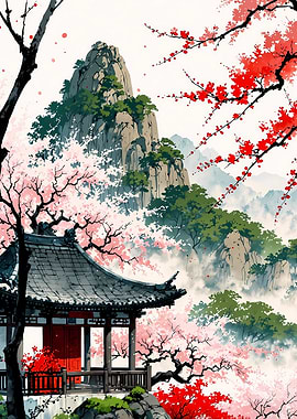 Japanese Garden Painting