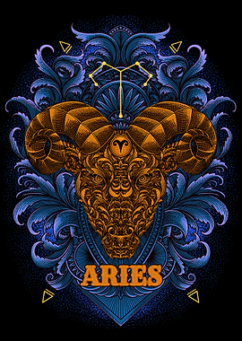 Aries Zodiac Sign Art