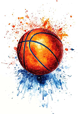 Basketball Watercolor Splash
