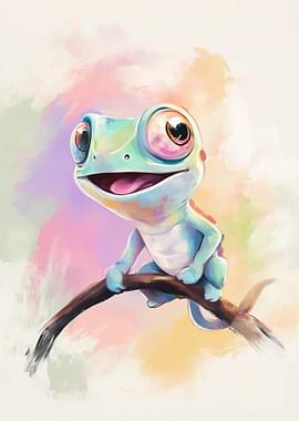 Smiling Gecko Illustration