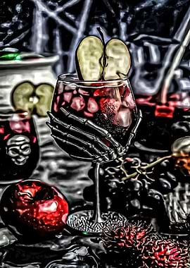 Skeleton Hand Wine Glass