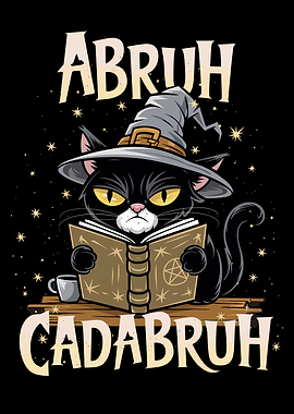 Annoyed Black Cat Witch Abruh Cadabruh