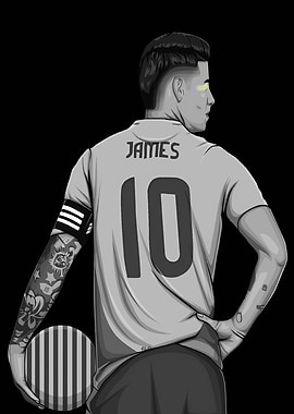 James Rodriguez Soccer Illustration