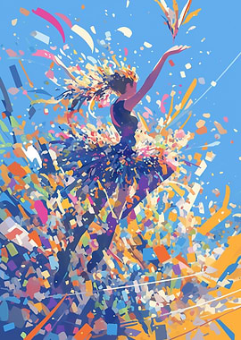 Colorful Woman Dancing