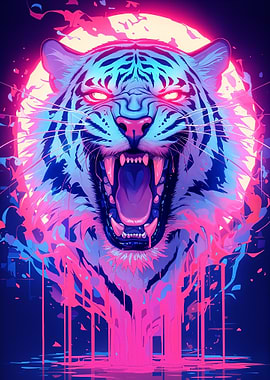 Neon Tiger Roar