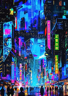 Cyberpunk Cityscape Japan