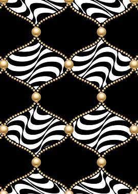 Black & White Zebra Chain Pattern