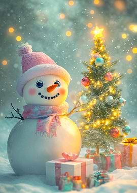 Smiling Snowman Christmas