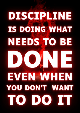 Discipline Quote Poster