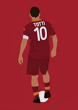 Totti Football Illustration