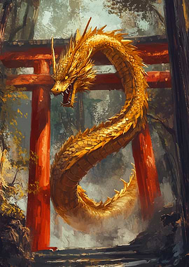 Dragon Torii Pathway Japa
