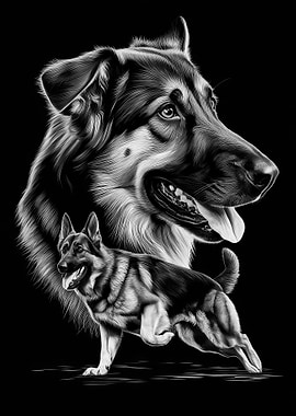 German Shepherd Portrait