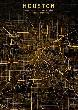 Houston Golden City Map