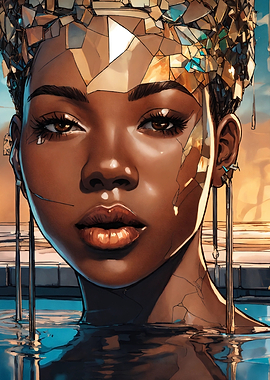 Woman with Golden Crown