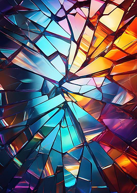 Shattered Glass Abstract