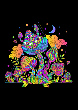 Psychedelic Mushroom Art