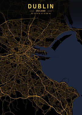 Dublin Golden City Map