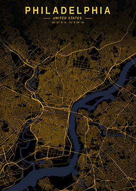 Philadelphia Golden City Map