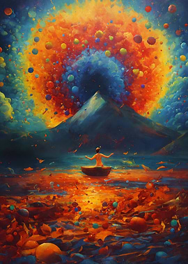 Surreal Mountain Landscape