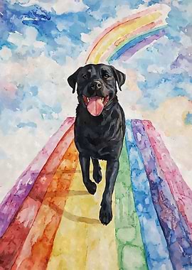 Black Lab Rainbow Bridge