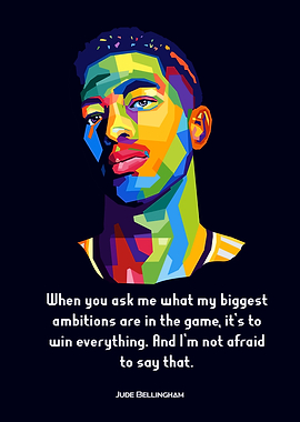 Jude Bellingham Pop Art Quote