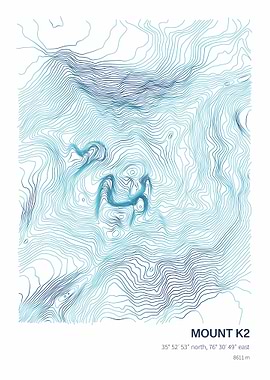 Mount K2 Topographic Map