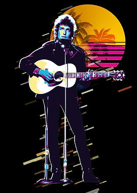 Bob Dylan Retro Art