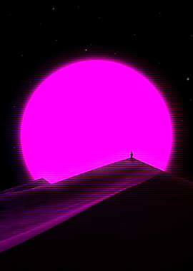 Neon Sunset Landscape