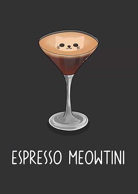 Espresso Meowtini Funny Puns